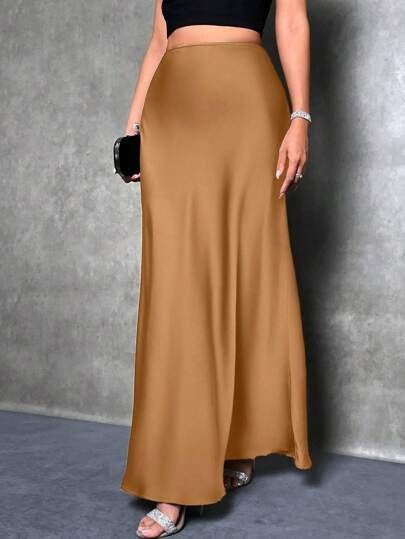FIONA | GLOSSY HIGH-WAIST SKIRT