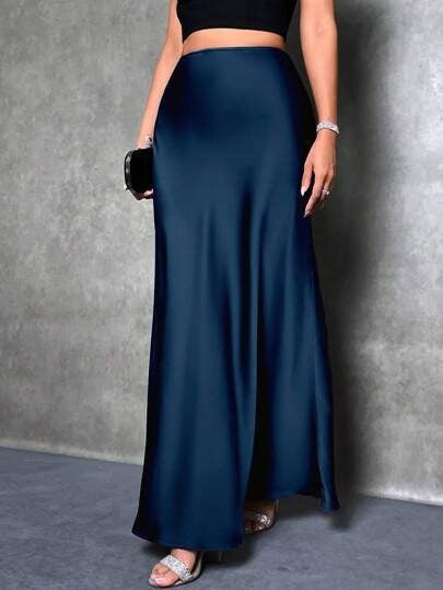 FIONA | GLOSSY HIGH-WAIST SKIRT