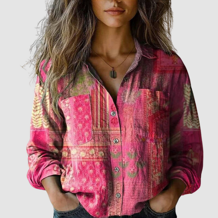 Alina | Vintage Floral Print Blouse