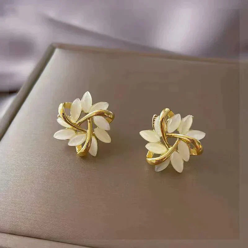 Opal Glow Stud Earrings