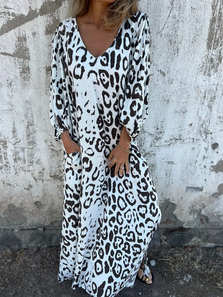 Eleanor | Summer Dress with Leopard Print