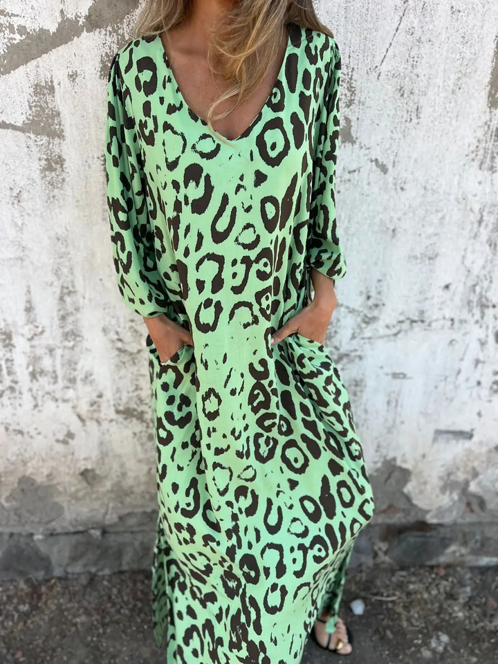 Eleanor | Summer Dress with Leopard Print