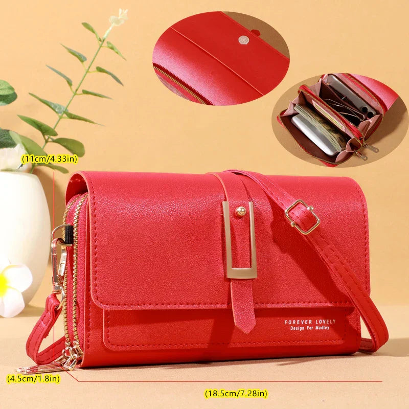 Hong Kong | Elegant crossbody shoulder bag - Stylish mobile phone and card holder