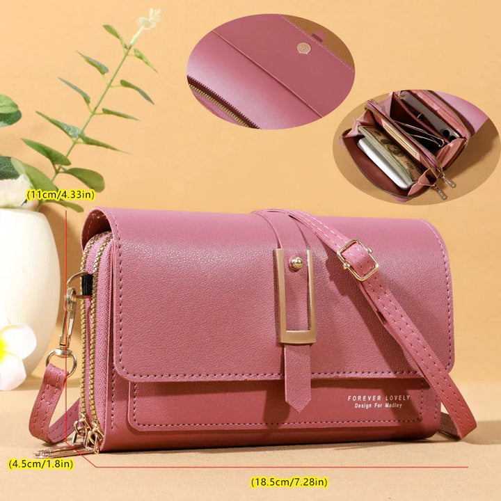 Hong Kong | Elegant crossbody shoulder bag - Stylish mobile phone and card holder
