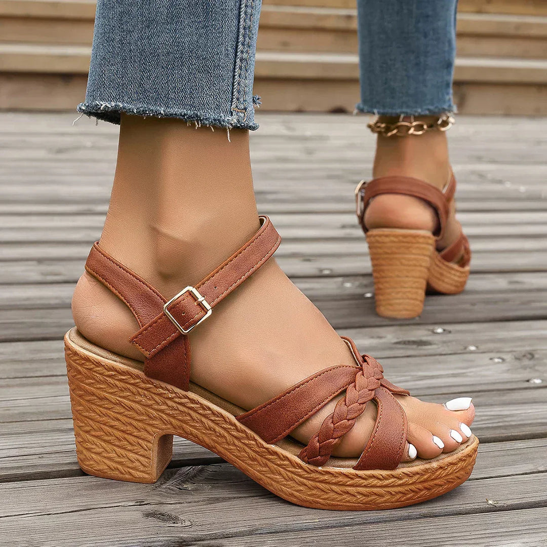 Melina | Braided Platform Strap Sandals
