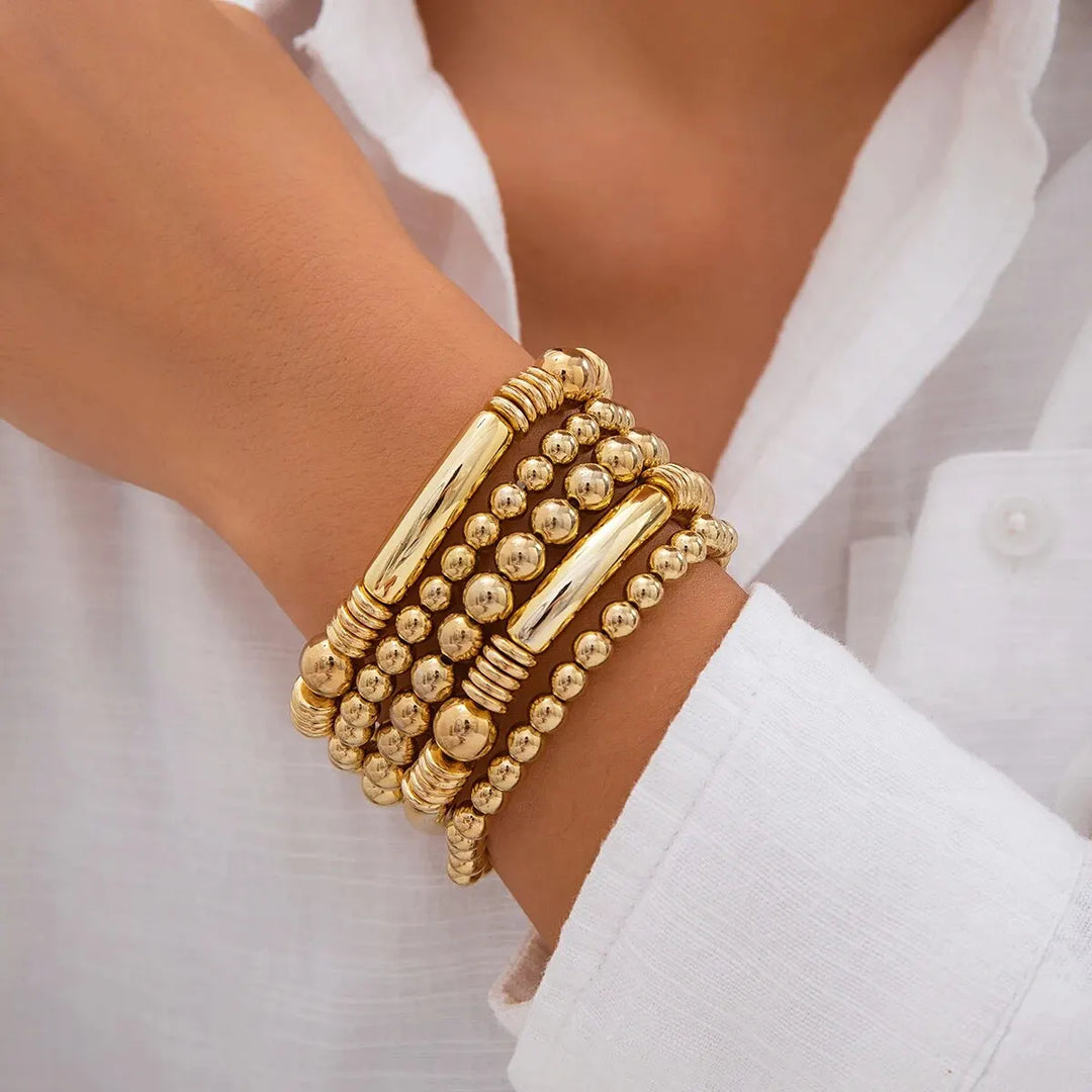 5-Piece Beaded Bracelet Stack