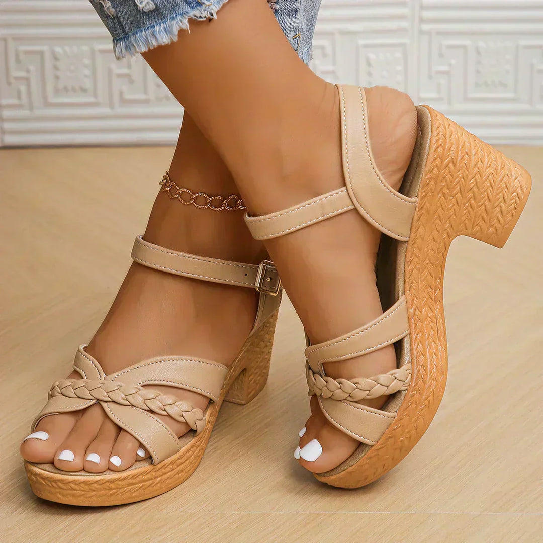 Melina | Braided Platform Strap Sandals