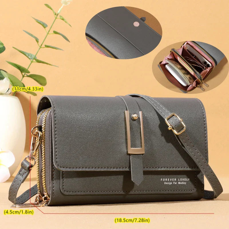 Hong Kong | Elegant crossbody shoulder bag - Stylish mobile phone and card holder