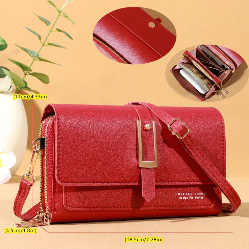 Hong Kong | Elegant crossbody shoulder bag - Stylish mobile phone and card holder