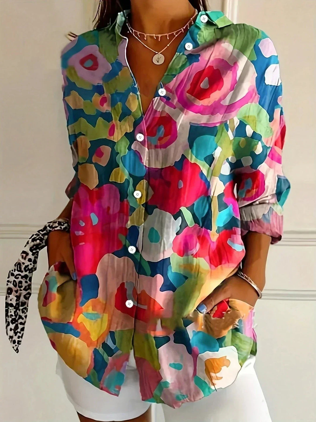 Zara | Colorful Pattern Print Blouse