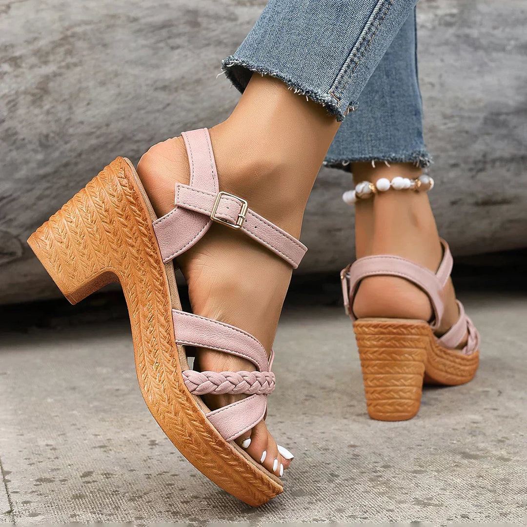Melina | Braided Platform Strap Sandals