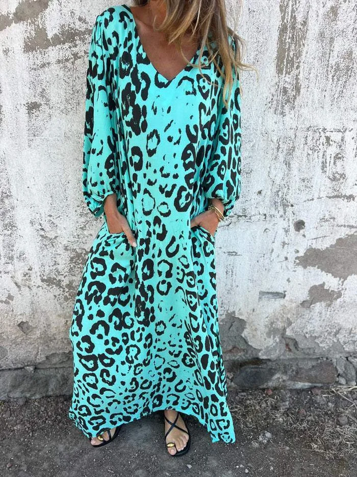 Eleanor | Summer Dress with Leopard Print