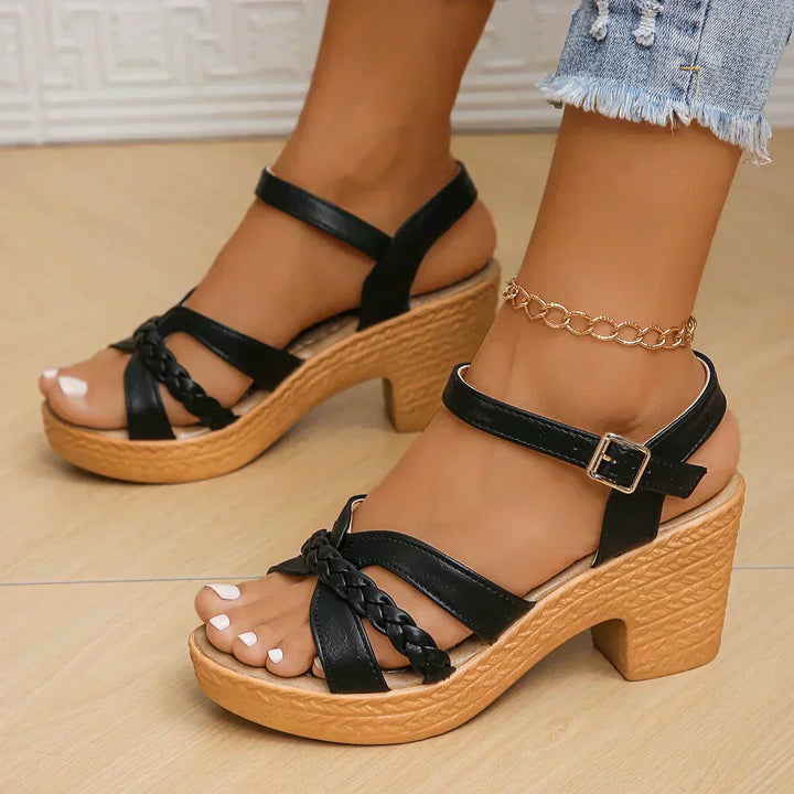 Melina | Braided Platform Strap Sandals