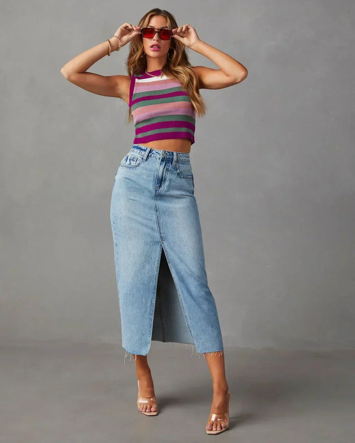 DARIA | CLASSIC HIGH-WAIST STRUCTURED SKIRT