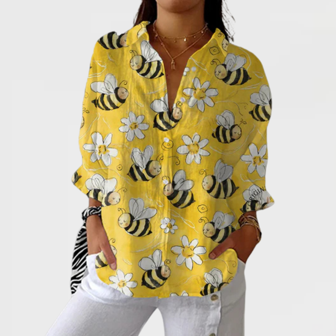 Hazel | Honeybee Garden Print Blouse