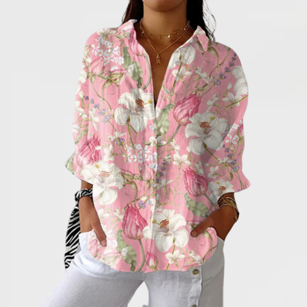 Lyra | Soft Bloom Garden Blouse