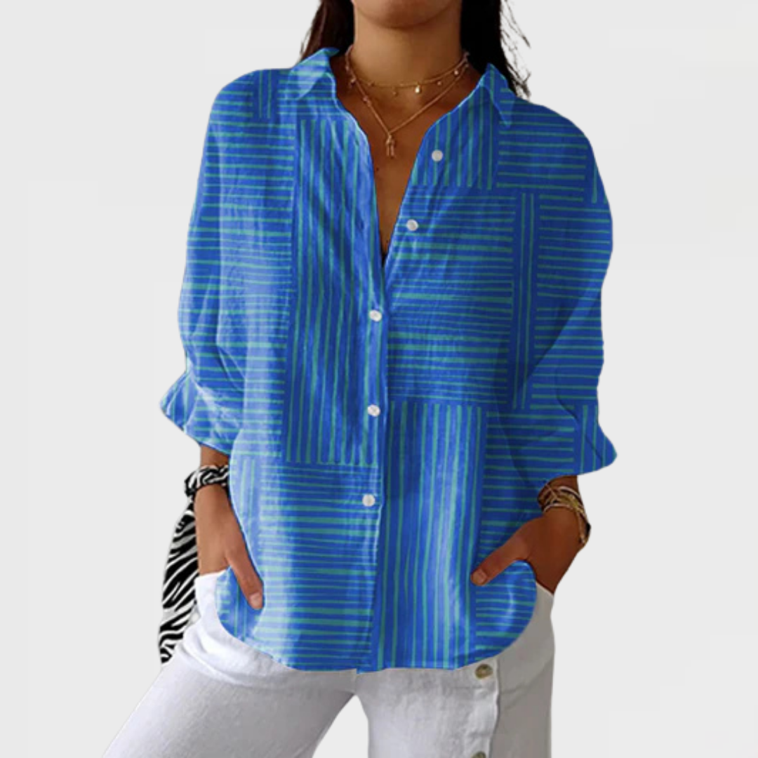 Skye | Ocean Blue Stripe Blouse