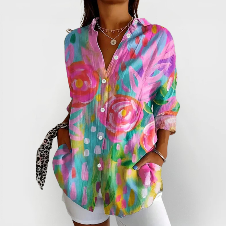 Zara | Colorful Pattern Print Blouse
