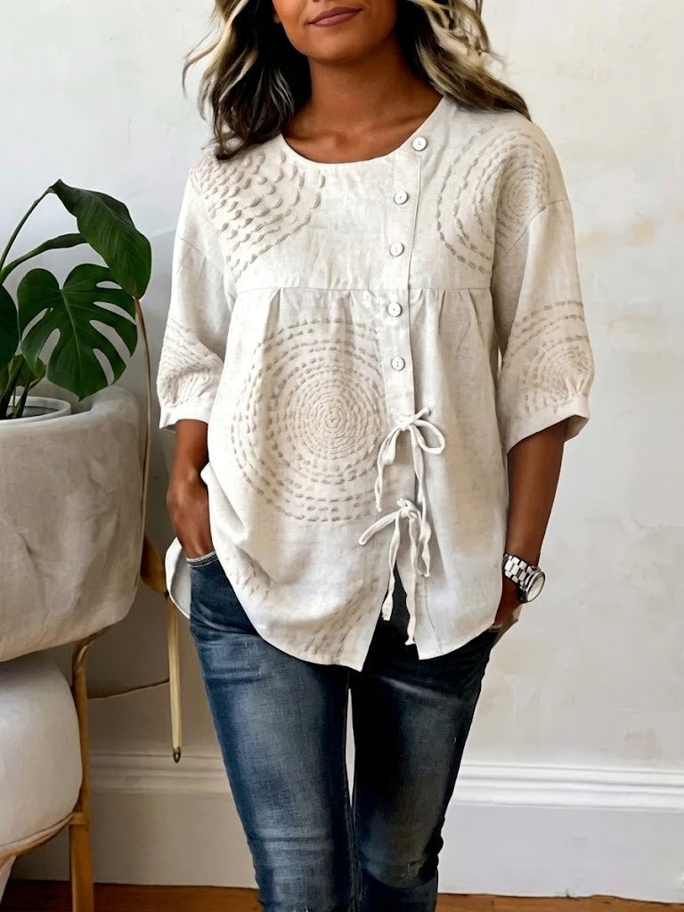Willow™ Embroidered Button Top