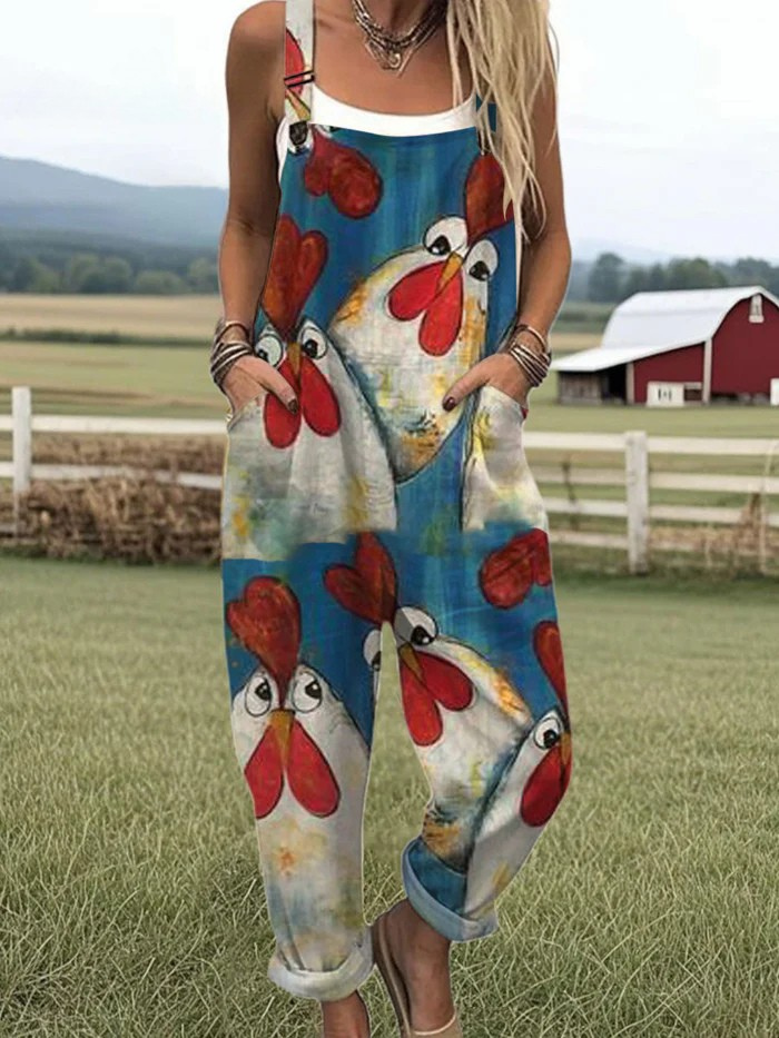 Janet | Farmyard Charm Jumpsuit