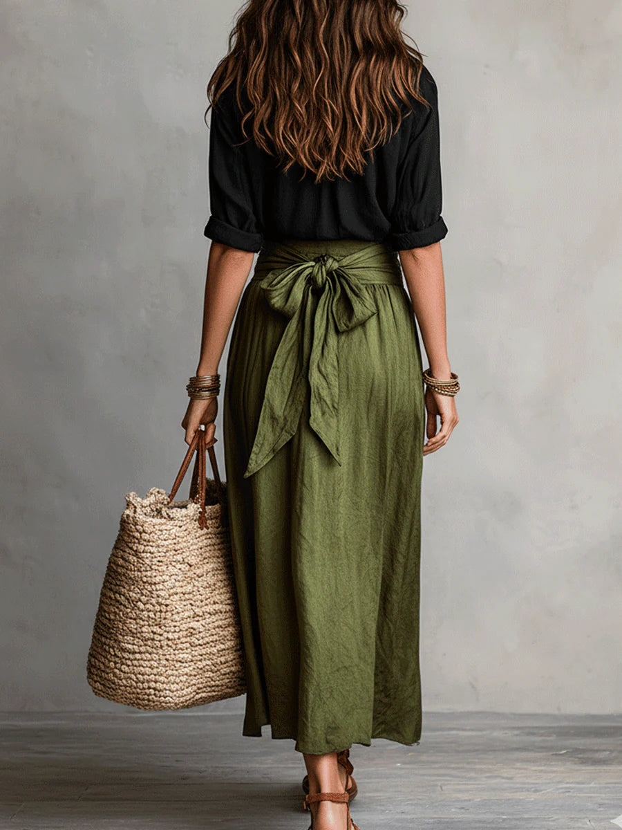 Olivia™ Two-Piece Shirt &amp; Midi Skirt Set