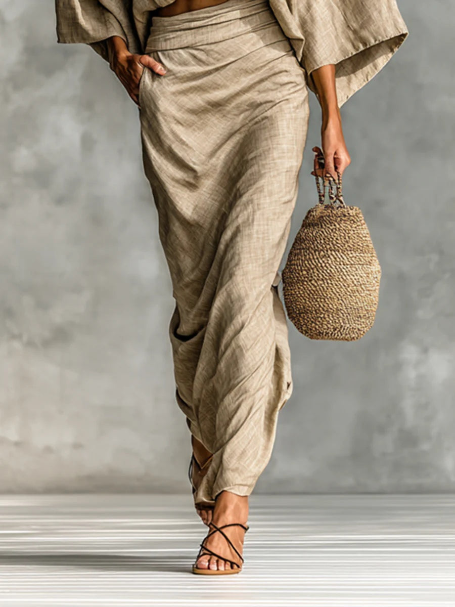Emery™ | Batwing Top &amp; Maxi Skirt Two-Piece Set
