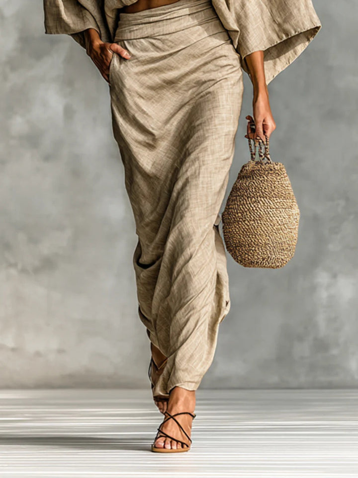 Emery™ | Batwing Top &amp; Maxi Skirt Two-Piece Set