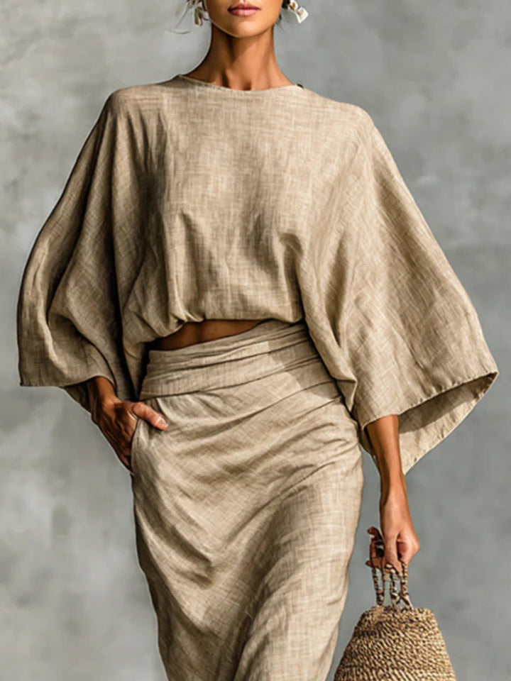 Emery™ | Batwing Top &amp; Maxi Skirt Two-Piece Set