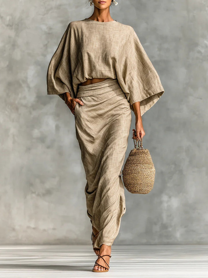 Emery™ | Batwing Top &amp; Maxi Skirt Two-Piece Set