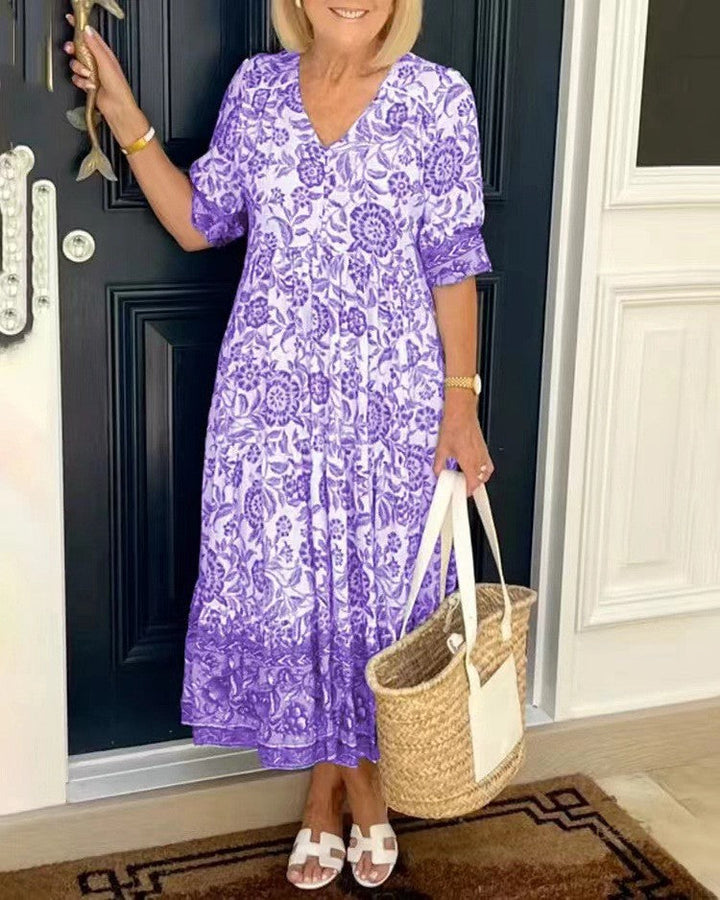 Gabrielle | Graceful V-Neck Floral