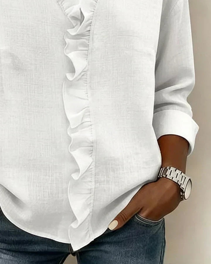 Isabella | The GraceLine Ruffle Blouse