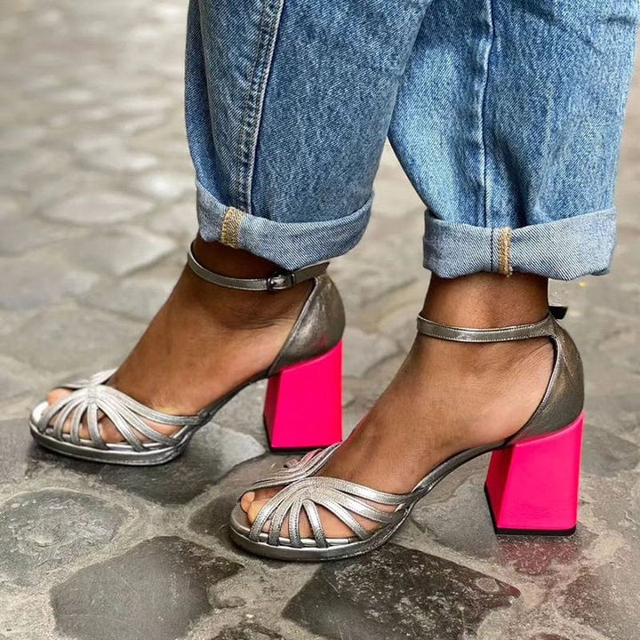 Nora | Neon Block Heels