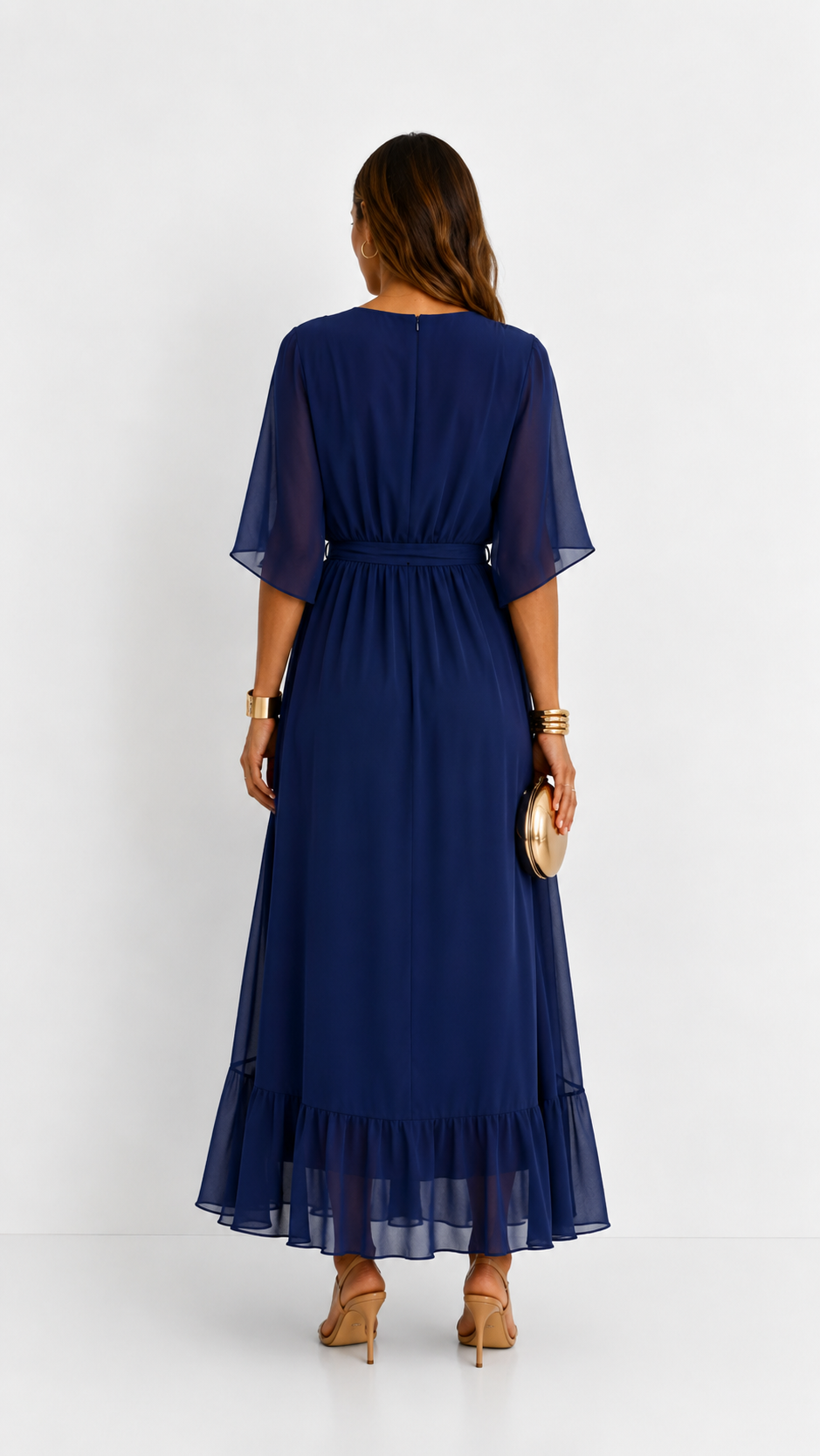 Isabelle™ | Graceful Chiffon Wrap Maxi Dress