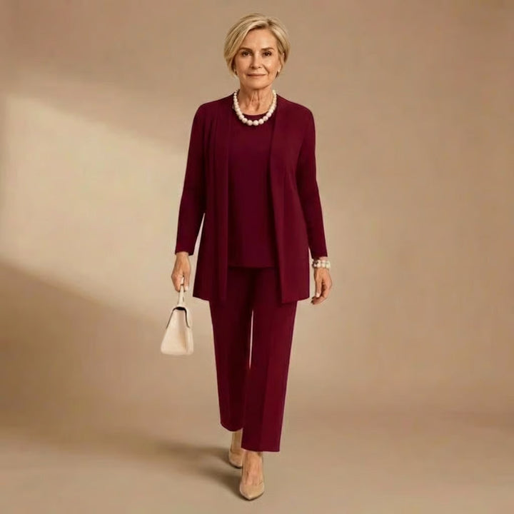 Wendy | Cardigan, Top &amp; Trousers Set