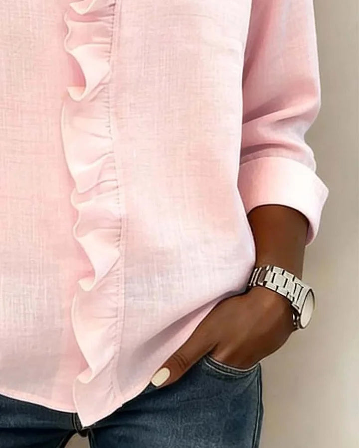 Isabella | The GraceLine Ruffle Blouse