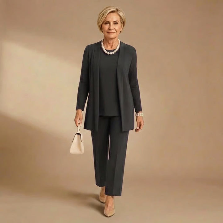 Wendy | Cardigan, Top &amp; Trousers Set