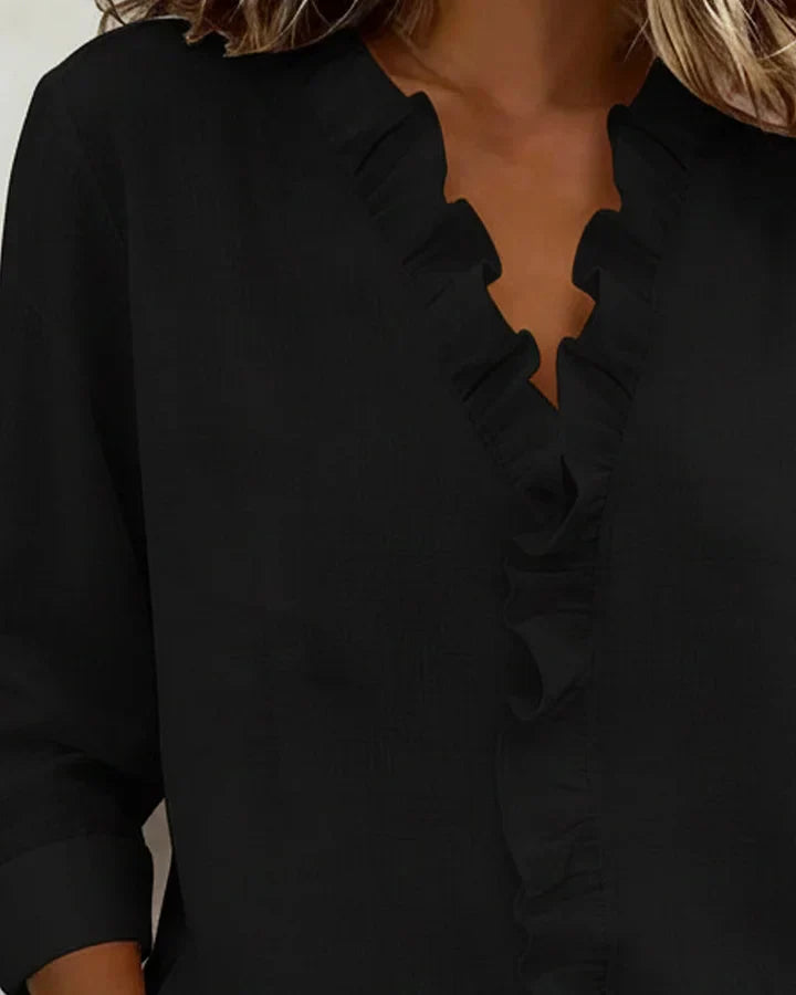 Isabella | The GraceLine Ruffle Blouse