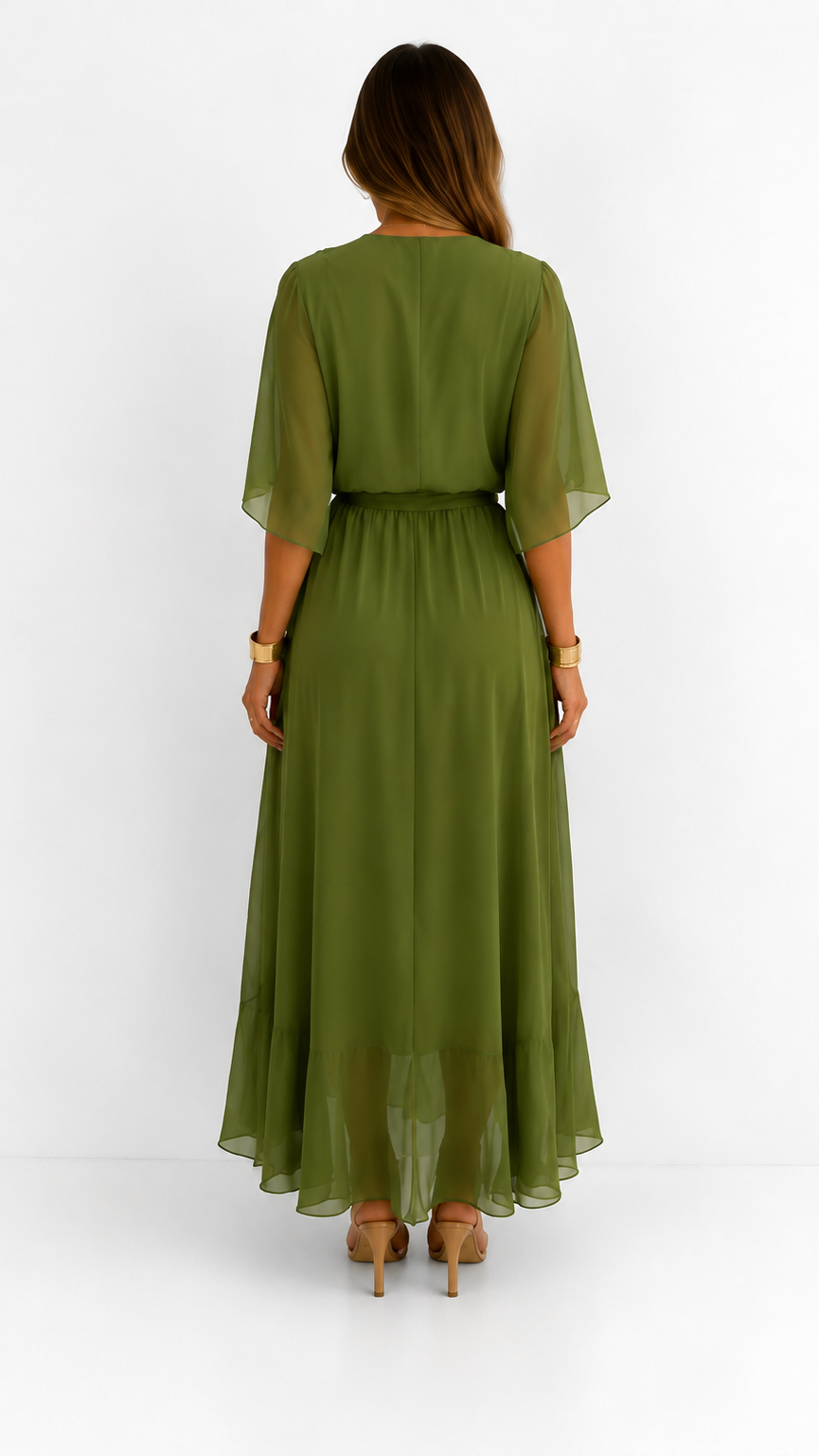 Isabelle™ | Graceful Chiffon Wrap Maxi Dress
