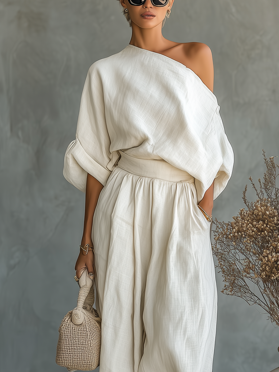 Sienna | Chic Off-Shoulder Lounge Set – Relaxed Style for Everyday Confidence