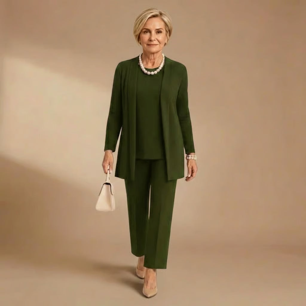 Wendy | Cardigan, Top &amp; Trousers Set