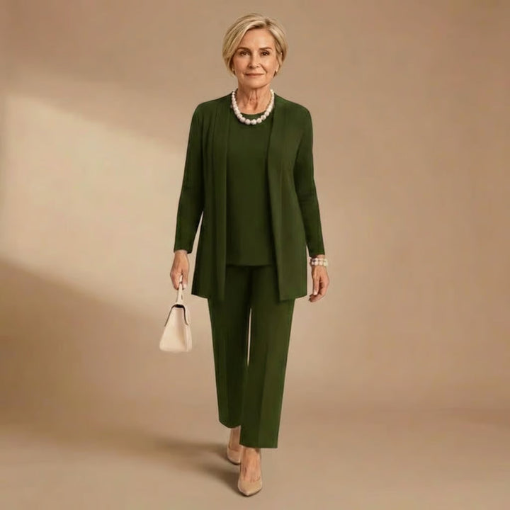 Wendy | Cardigan, Top &amp; Trousers Set