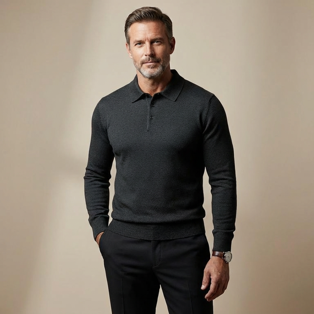Marcello | Softknit Polo for Elevated Winter Style
