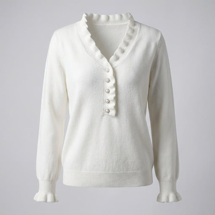 Elegant Knotted Ruffle Blouse
