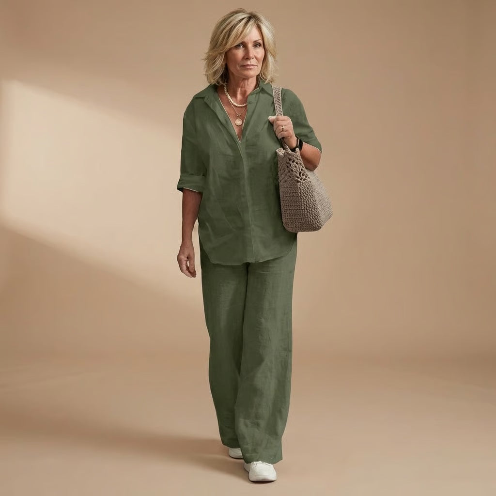 Karen | Elegant 2-Piece Linen Set
