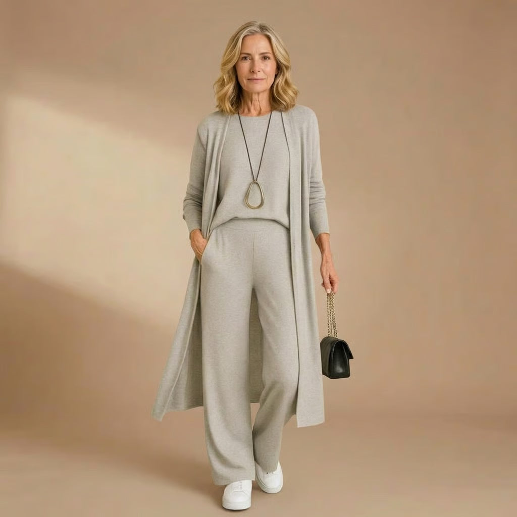 Sharon | Cardigan, Top &amp; Pants Set