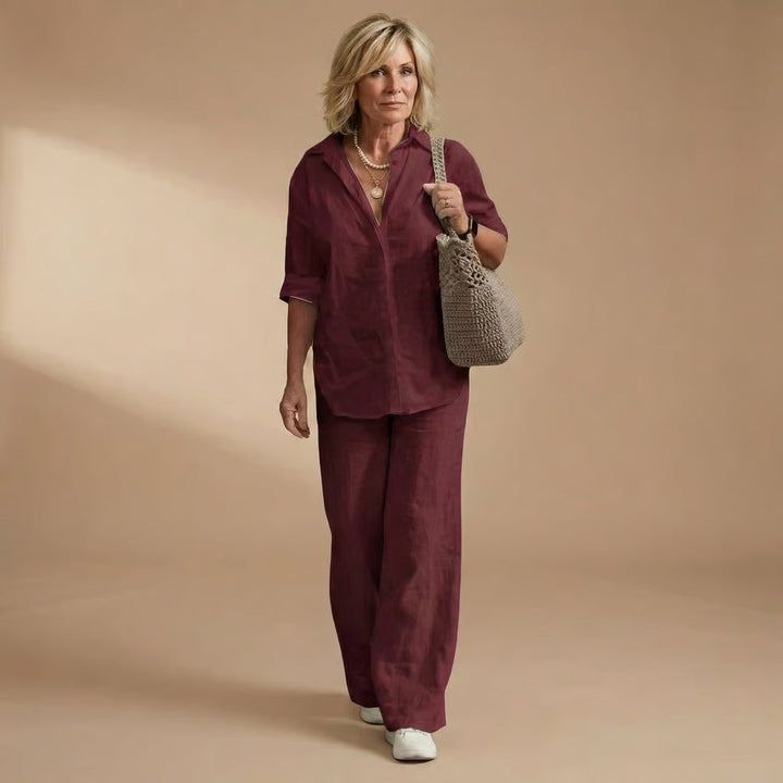 Karen | Elegant 2-Piece Linen Set