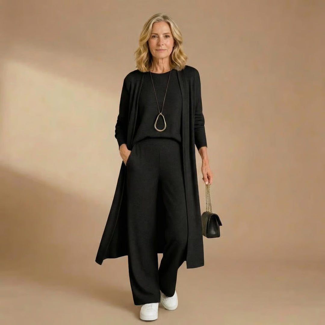 Sharon | Cardigan, Top &amp; Pants Set