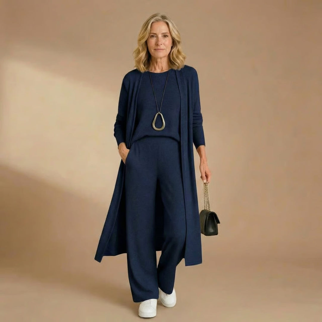 Sharon | Cardigan, Top &amp; Pants Set