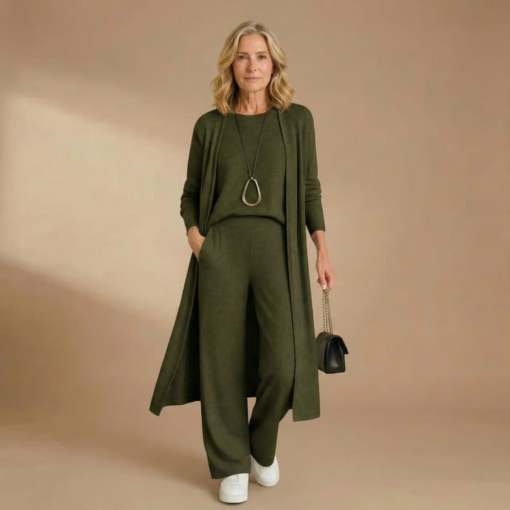 Sharon | Cardigan, Top &amp; Pants Set
