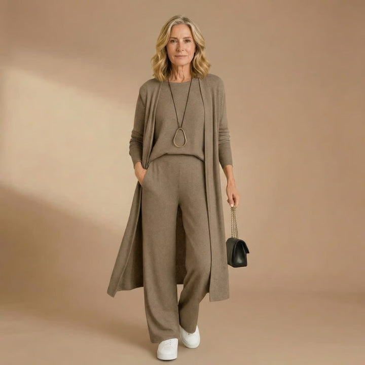 Sharon | Cardigan, Top &amp; Pants Set